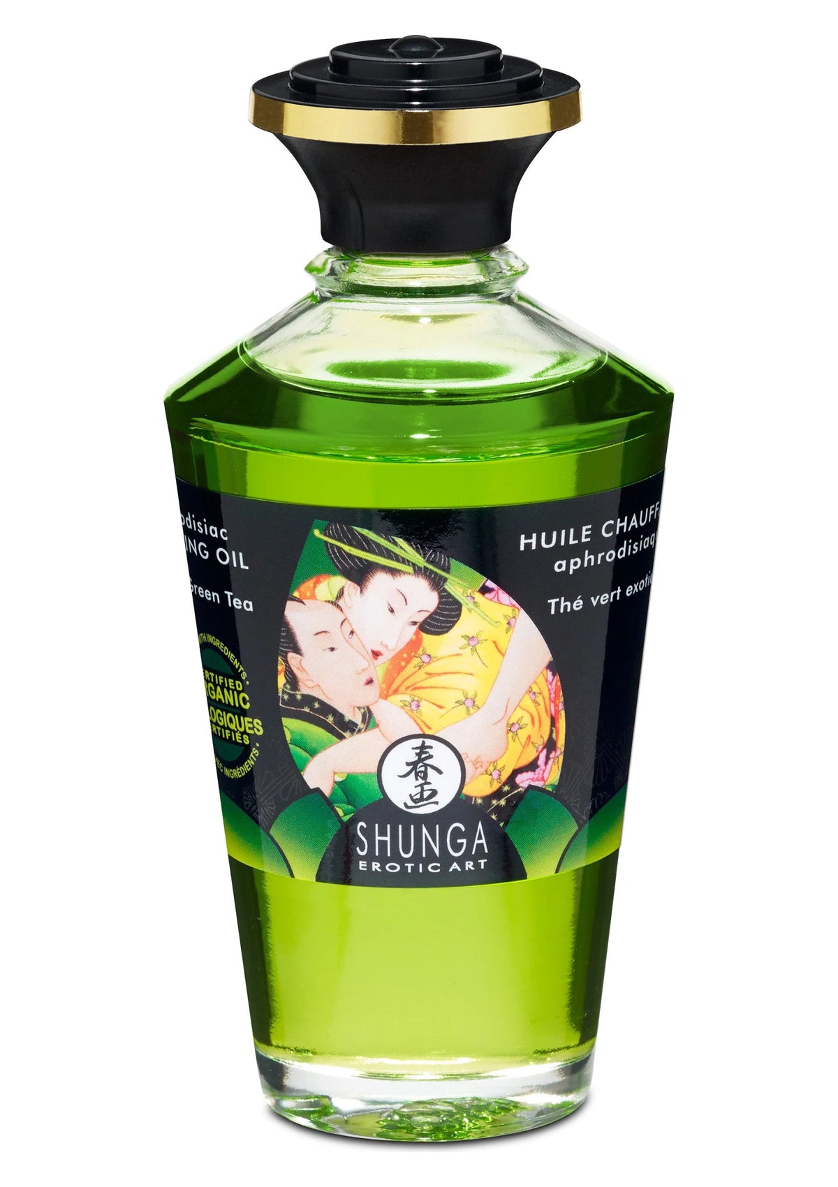 Bestel: Warming Oil - Exotic Green Tea - 100 ml by Shunga - bij Happytoys.nl, happytoys.be, Happytoys.ae: erotische sex webshop | liever Happy dan Easy ⭐⭐⭐⭐⭐