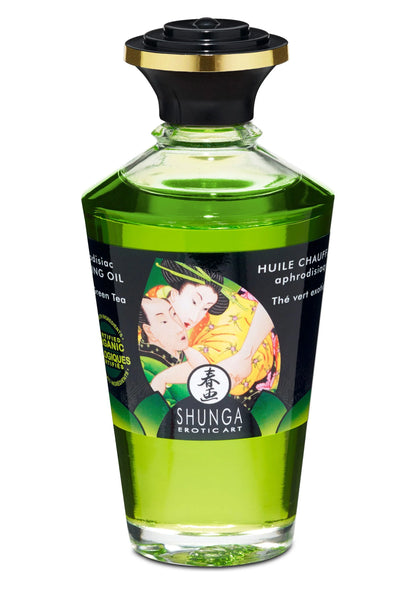 Bestel: Warming Oil - Exotic Green Tea - 100 ml by Shunga - bij Happytoys.nl, happytoys.be, Happytoys.ae: erotische sex webshop | liever Happy dan Easy ⭐⭐⭐⭐⭐