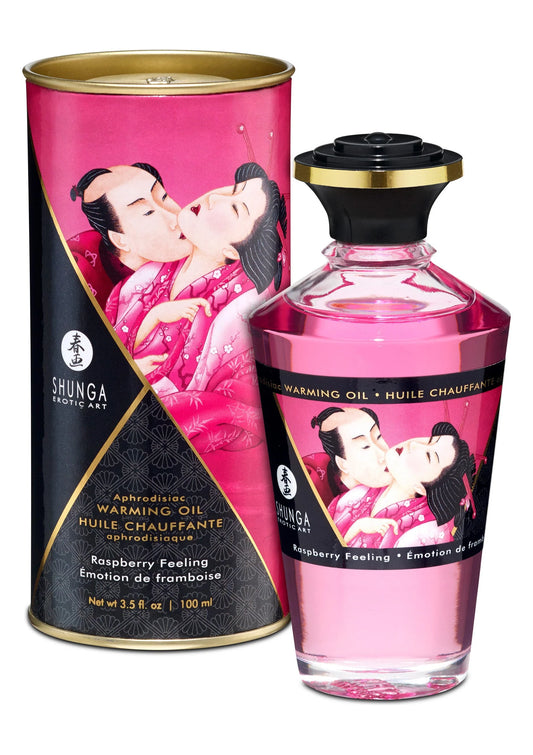 Beste vandaag nog: Aphrodisiac Warming Oil - Raspberry 100 ml by Shunga - bij Happytoys Sexshop: Toys for Feeling Happy & Easy 😊