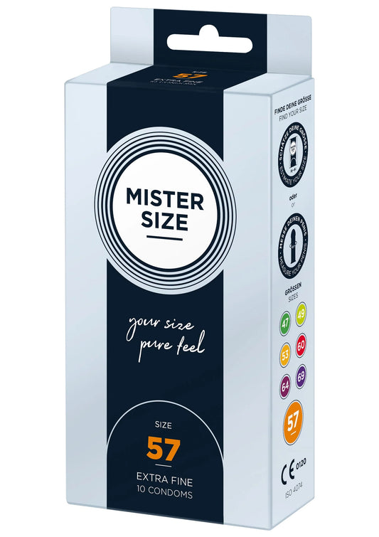 Beste vandaag nog: 57mm Condoms 10pcs by Mister Size - bij Happytoys Sexshop: online sex shop for Feeling Happy & Easy 😊