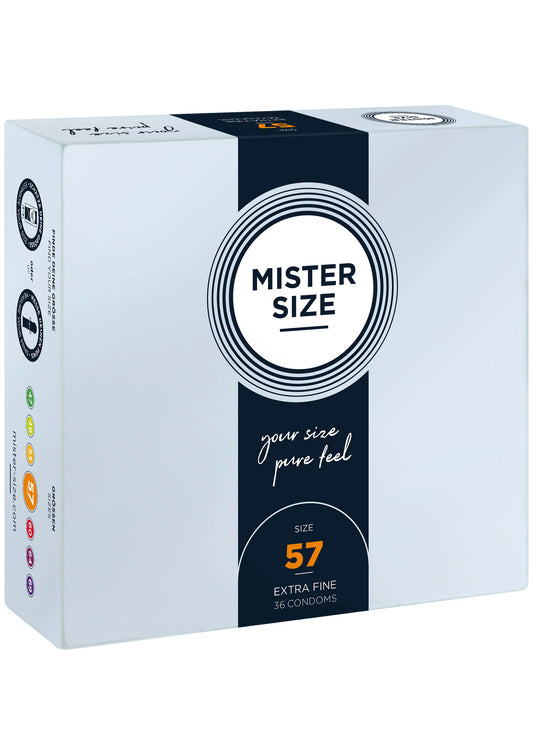 Beste vandaag nog: MISTER SIZE 57mm Condoms 36pcs - bij Happytoys Sexshop: online sex shop for Feeling Happy & Easy 😊