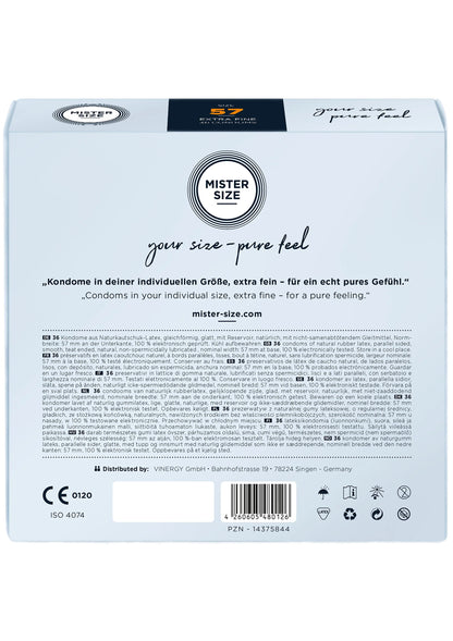 Bestel: MISTER SIZE 57mm Condoms 36pcs - bij Happytoys: de erotische sex webshop | liever Happy dan Easy ⭐⭐⭐⭐⭐