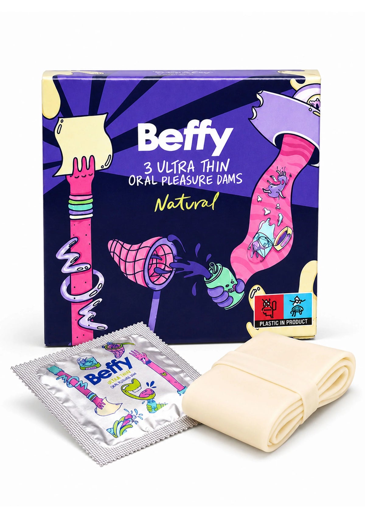 Bestel: Beffy Oral Dams 2pcs by Happytoys - bij Happytoys: de erotische sex webshop | liever Happy dan Easy ⭐⭐⭐⭐⭐ - Default Title - 97702 - NATUREL
