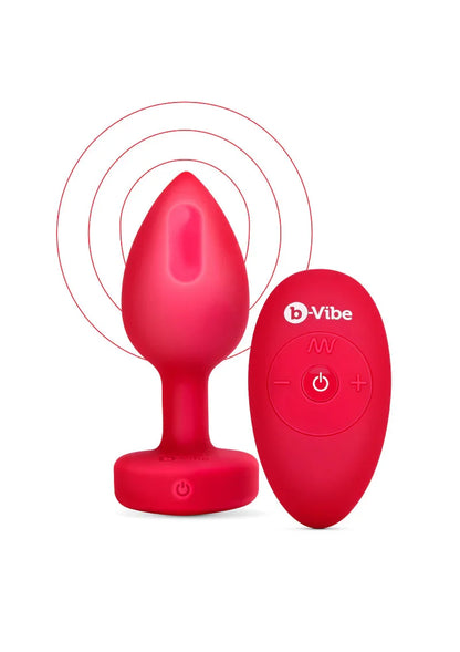♂ ♀ B-Vibe Vibrating Heart Plug M/L - Happytoys Sexshop: Toys for Feeling Happy & Easy 😊 - Discreet geleverd