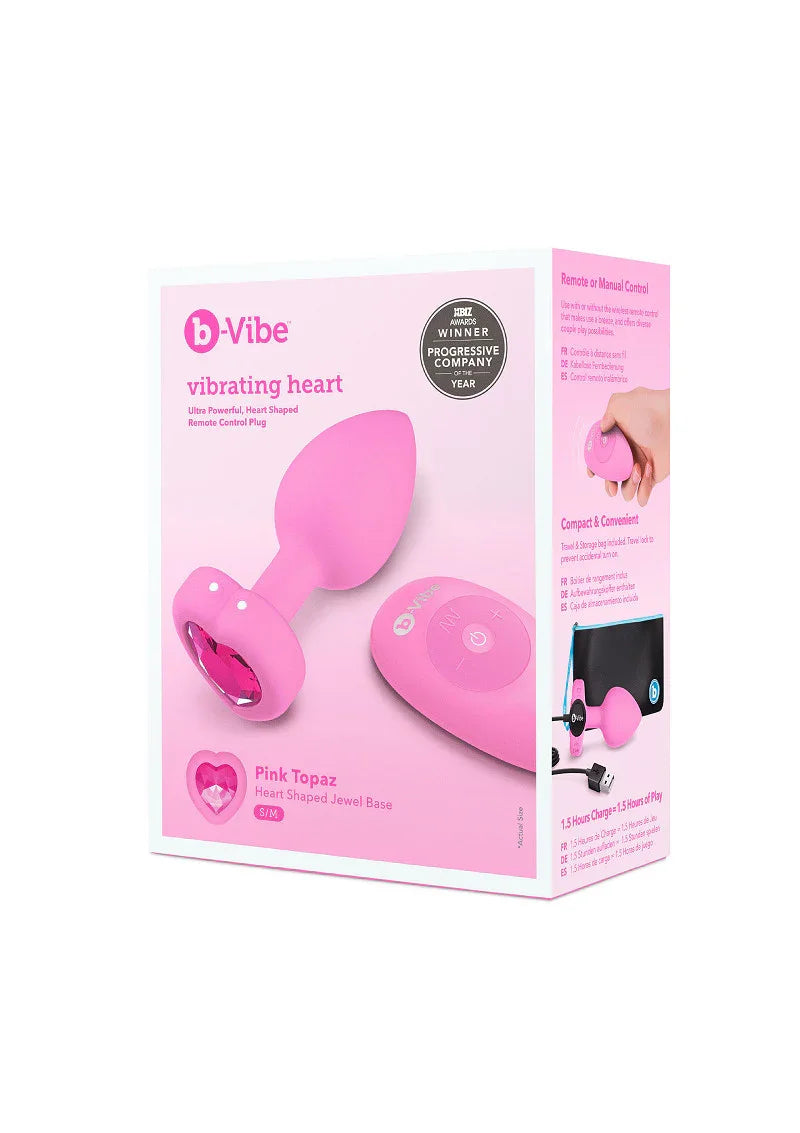 Vibrating Heart Plug S/M by B-Vibe - Happytoys Sexshop: Toys for Feeling Happy & Easy 😊 - Discreet geleverd