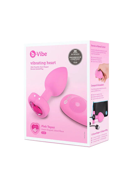 Vibrating Heart Plug S/M by B-Vibe - Happytoys Sexshop: Toys for Feeling Happy & Easy 😊 - Discreet geleverd