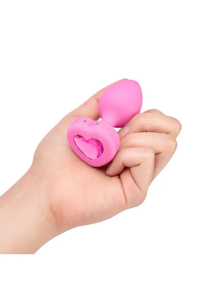 Vibrating Heart Plug S/M by B-Vibe - Happytoys Sexshop: Toys for Feeling Happy & Easy 😊 - Discreet geleverd