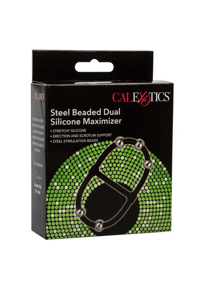 Beaded Dual Silicone Maximizer by CalExotics - Happytoys Sexshop: Toys for Feeling Happy & Easy 😊 - Discreet geleverd