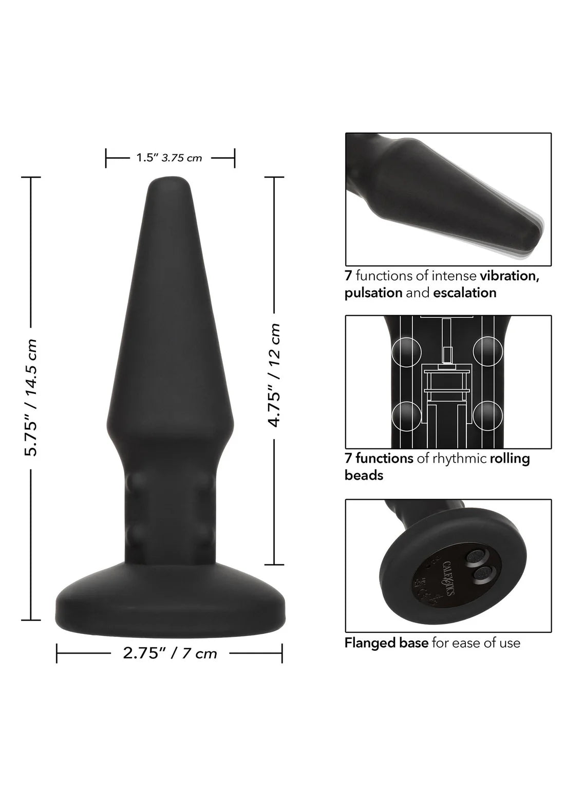Bionic Beaded Rimming Probe by CalExotics - Happytoys Sexshop: Toys for Feeling Happy & Easy 😊 - Discreet geleverd