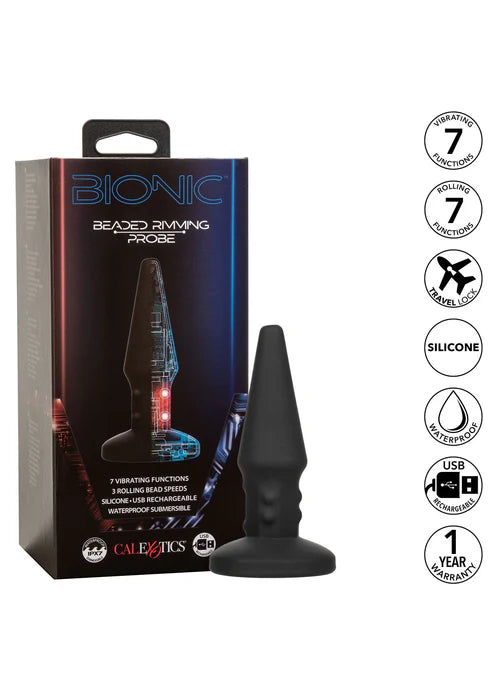 Bionic Beaded Rimming Probe by CalExotics - Happytoys Sexshop: Toys for Feeling Happy & Easy 😊 - Discreet geleverd