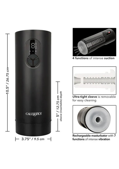 Bionic Sucking and Vibrating Masturbator by CalExotics - Happytoys Sexshop: Toys for Feeling Happy & Easy 😊 - Discreet geleverd