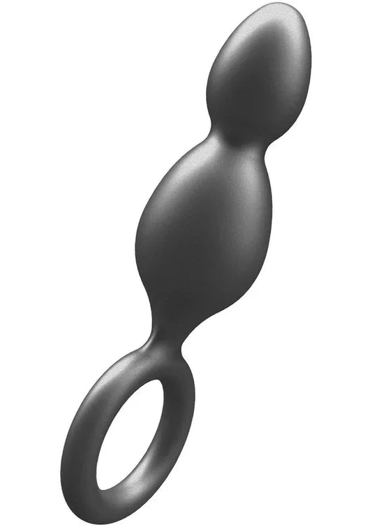 Buttocks The Plugger 2-Balls Metallic Silicone Plug by ToyJoy - Happytoys Sexshop: Toys for Feeling Happy & Easy 😊 - Discreet geleverd