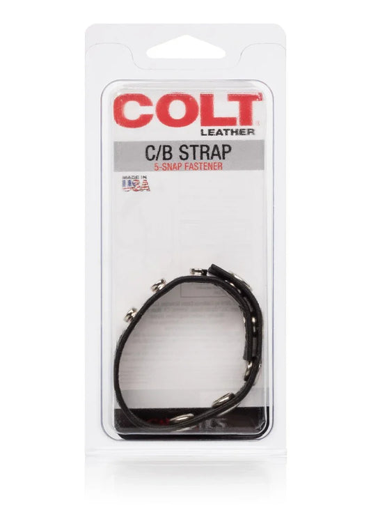 COLT Leather C/B Strap 5-Snap Fastener Cock / Ball ring by CalExotics - Happytoys Sexshop: Toys for Feeling Happy & Easy 😊 - Discreet geleverd