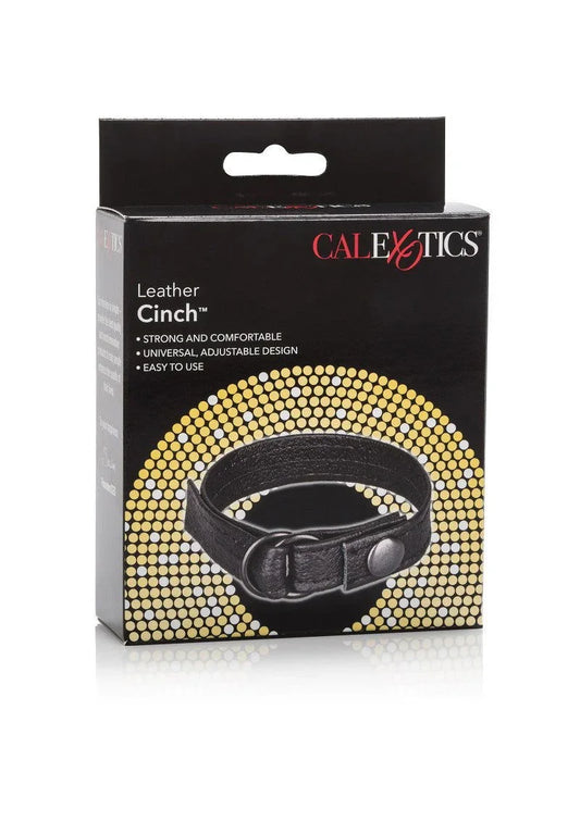 Leather Cinch Cockring by CalExotics - Happytoys Sexshop: Toys for Feeling Happy & Easy π - Discreet geleverd
