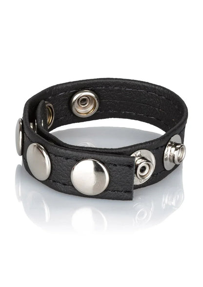 Leather Multi-Snap Ring by CalExotics - Happytoys Sexshop: Toys for Feeling Happy & Easy 😊 - Discreet geleverd