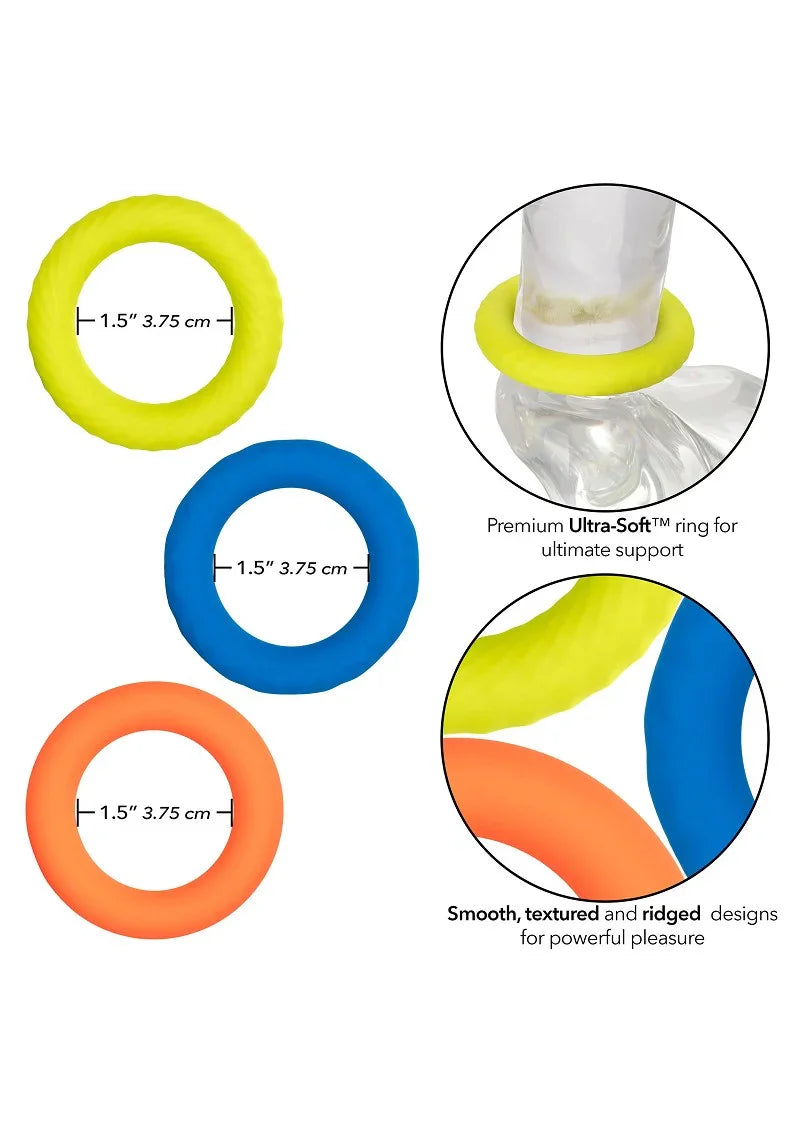 ♂ CalExotics Link Up Ultra-Soft Climax Set cockring - Happytoys Sexshop: Toys for Feeling Happy & Easy 😊 - Discreet geleverd