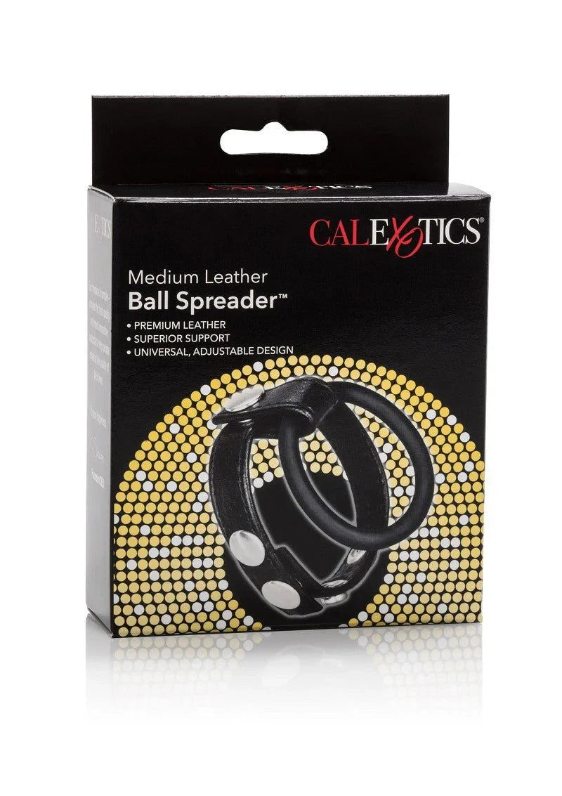 CalExotics Medium Leather Ball Spreader - Happytoys Sexshop: Toys for Feeling Happy & Easy 😊 - Discreet geleverd
