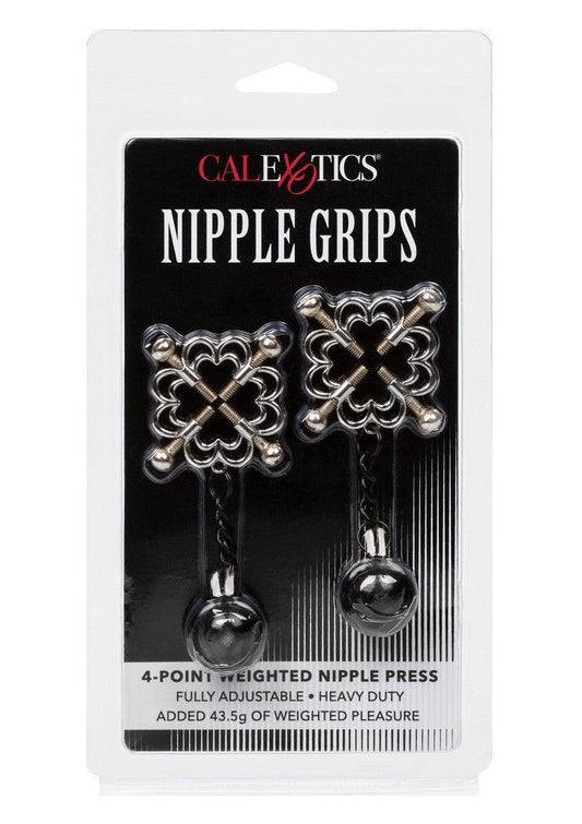 ♀ CalExotics Nipple Grips 4-punts verzwaarde tepel pers / klem - Happytoys Sexshop: Toys for Feeling Happy & Easy 😊 - Discreet geleverd