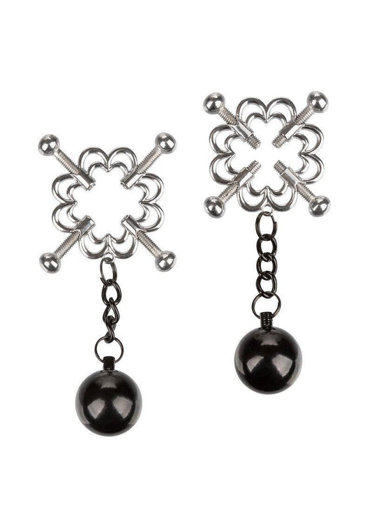 ♀ CalExotics Nipple Grips 4-punts verzwaarde tepel pers / klem - Happytoys Sexshop: Toys for Feeling Happy & Easy 😊 - Discreet geleverd