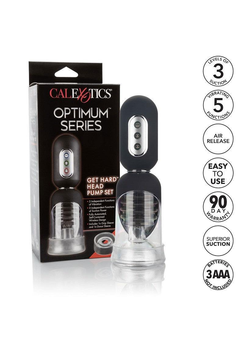 ♂ CalExotics Optimum Series Get Hard Head Pump Set - Happytoys Sexshop: Toys for Feeling Happy & Easy 😊 - Discreet geleverd