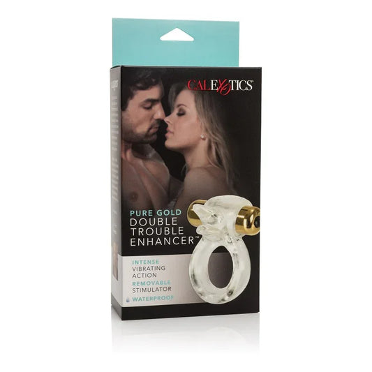 Pure Gold Double Trouble Enhancer by CalExotics - Happytoys Sexshop: Toys for Feeling Happy & Easy 😊 - Discreet geleverd