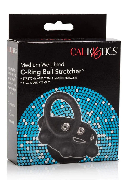 CalExotics Silicone Medium Weighted C-Ring Ball Stretcher - Happytoys Sexshop: Toys for Feeling Happy & Easy 😊 - Discreet geleverd