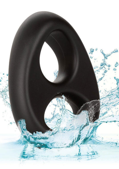 ♂ CalExotics Ultra-Soft Dual Ring Cock & Scrotum ring - Happytoys Sexshop: Toys for Feeling Happy & Easy 😊 - Discreet geleverd