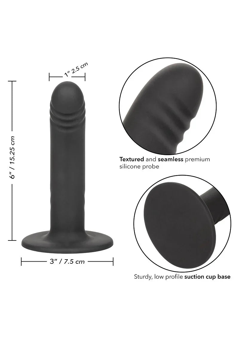 CalExotics Boundless 6”/15.25 cm Ridged Anaal probe - Happytoys Sexshop: Toys for Feeling Happy & Easy 😊 - Discreet geleverd
