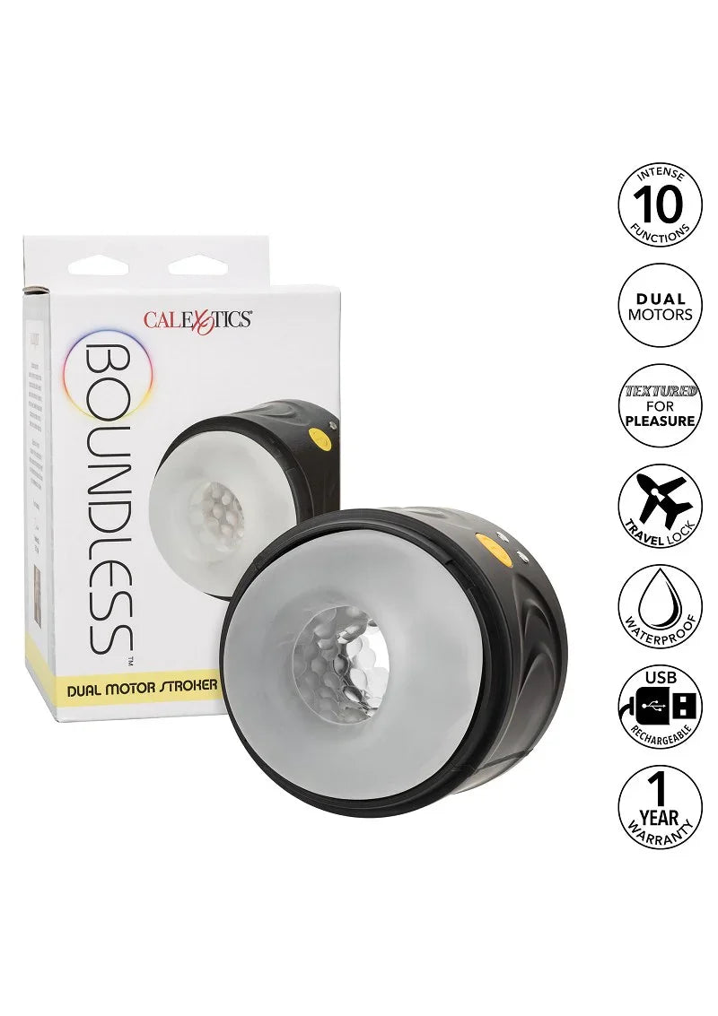♂ CalExotics Boundless Dual Motor Stroker - Happytoys Sexshop: Toys for Feeling Happy & Easy 😊 - Discreet geleverd