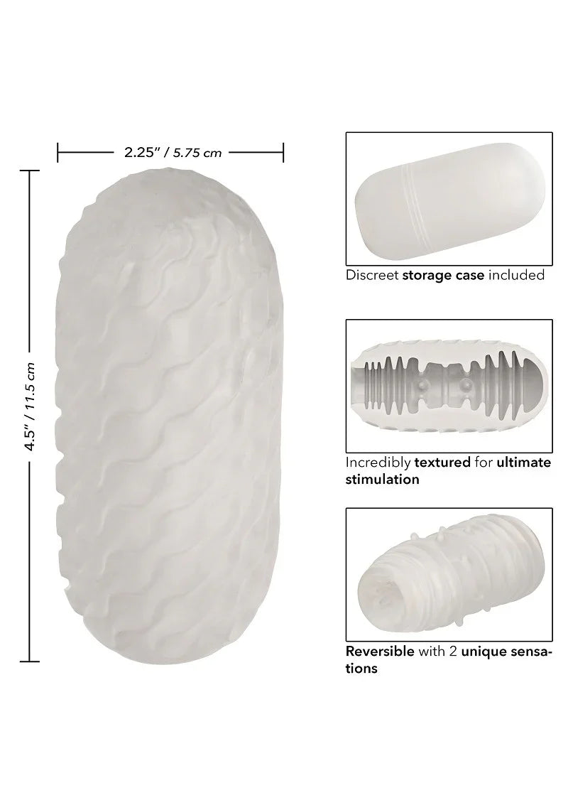 ♂ CalExotics Boundless Reversible Ribbed Stroker - Happytoys Sexshop: Toys for Feeling Happy & Easy 😊 - Discreet geleverd