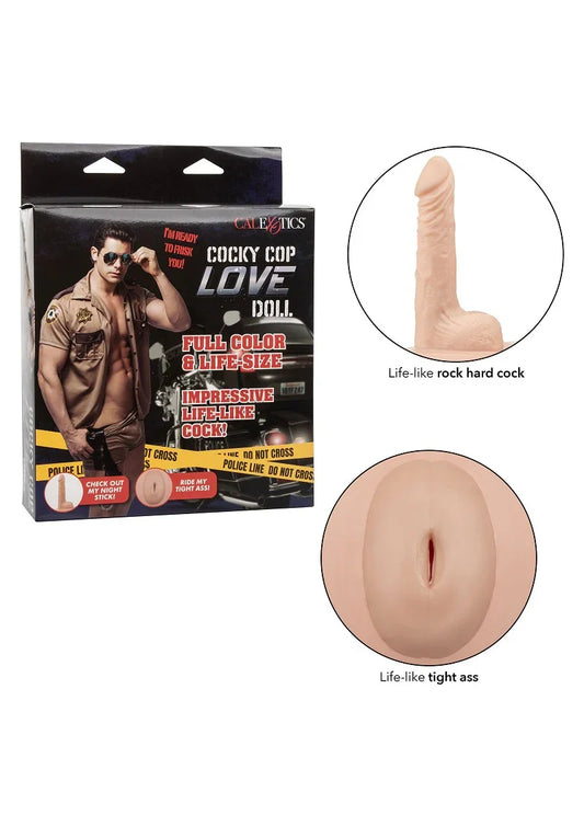 Cocky Cop Love Doll Masturbator & Dildo by CalExotics - Happytoys Sexshop: Toys for Feeling Happy & Easy 😊 - Discreet geleverd