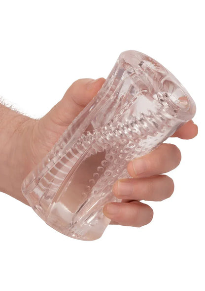 Cyclone Dual Ribbed Stroker Masturbator by CalExotics - Happytoys Sexshop: Toys for Feeling Happy & Easy 😊 - Discreet geleverd