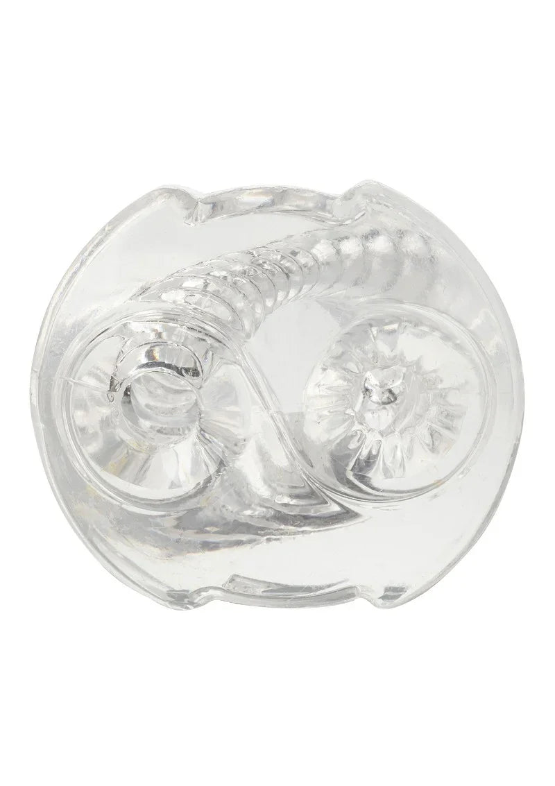 Cyclone Dual Ribbed Stroker Masturbator by CalExotics - Happytoys Sexshop: Toys for Feeling Happy & Easy 😊 - Discreet geleverd
