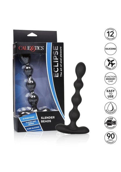 Eclipse Slender Vibrating Anal Beads by CalExotics - Happytoys Sexshop: Toys for Feeling Happy & Easy 😊 - Discreet geleverd