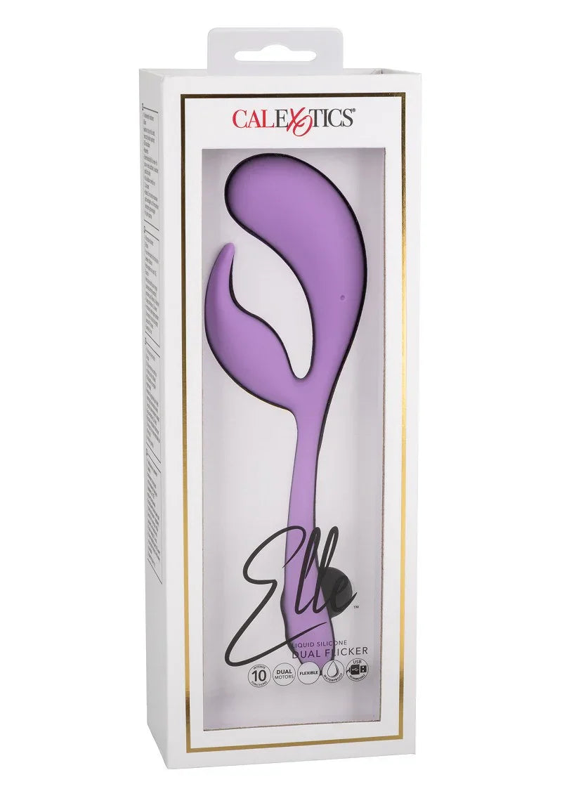 ♀ CalExotics Elle Liquid Silicone Dual Flicker Vibrator - Happytoys Sexshop: Toys for Feeling Happy & Easy 😊 - Discreet geleverd
