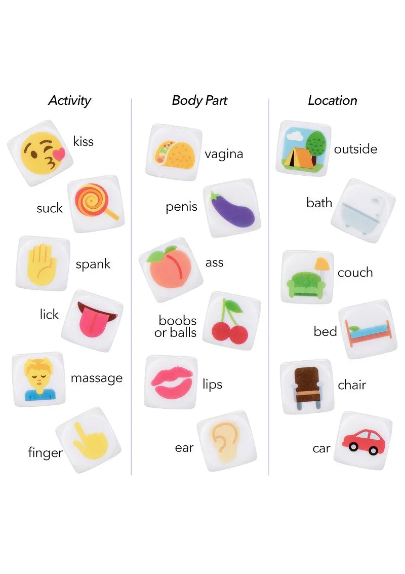 ♂ ♀ CalExotics Emojigasm Dice - Happytoys Sexshop: Toys for Feeling Happy & Easy 😊 - Discreet geleverd