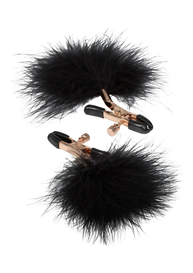 Entice Accessories Feather Nipplettes by CalExotics - Happytoys Sexshop: Toys for Feeling Happy & Easy 😊 - Discreet geleverd