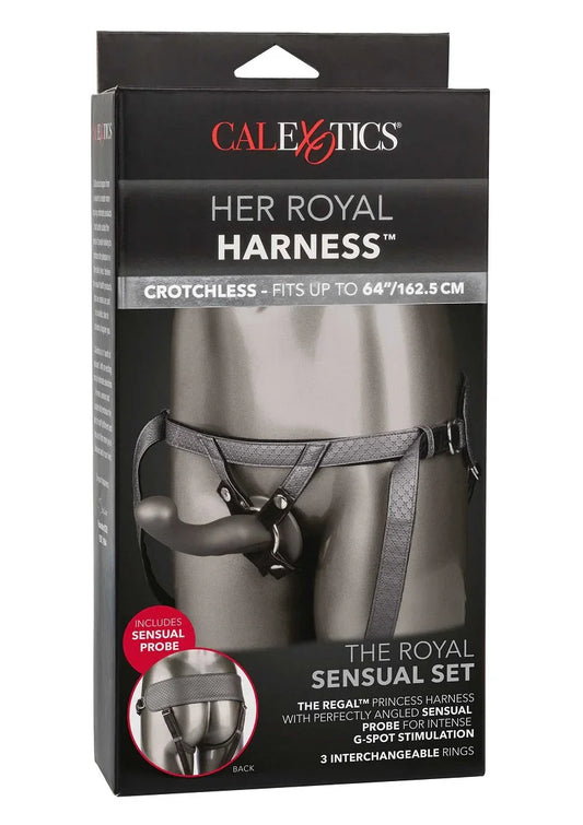 ♂ ♀ CalExotics Her Royal Harness The Royal Sensual Set Pegging Strap-On - Happytoys Sexshop: Toys for Feeling Happy & Easy 😊 - Discreet geleverd