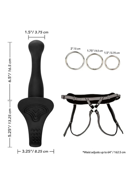 Her Royal Harness The Royal Vibrating Pegging Strap On set by CalExotics - Happytoys Sexshop: Toys for Feeling Happy & Easy 😊 - Discreet geleverd