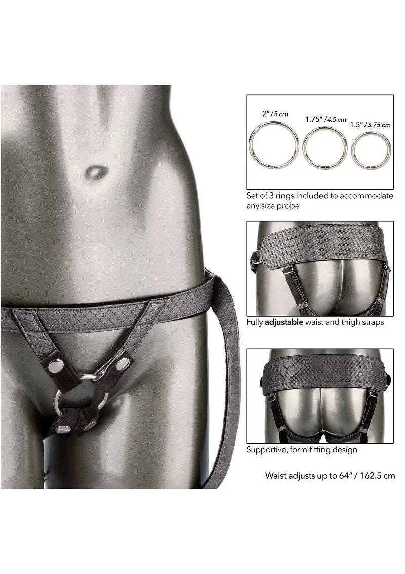 Her Royal Harness The Royal Vibrating Pegging Strap On set by CalExotics - Happytoys Sexshop: Toys for Feeling Happy & Easy 😊 - Discreet geleverd