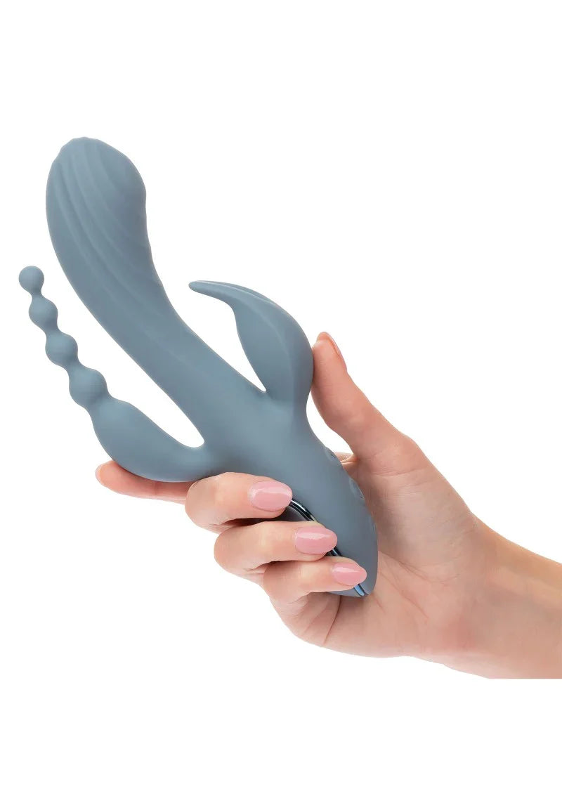 ♀ CalExotics III Triple Ecstasy triple vibrator - Happytoys Sexshop: Toys for Feeling Happy & Easy 😊 - Discreet geleverd
