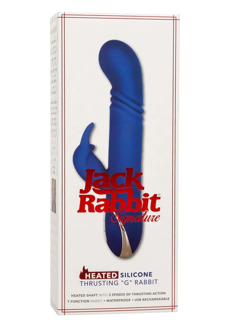 Jack Rabbit Signature Heated Silicone Thrusting 'G' Rabbit vibrator by CalExotics - Happytoys Sexshop: Toys for Feeling Happy & Easy 😊 - Discreet geleverd