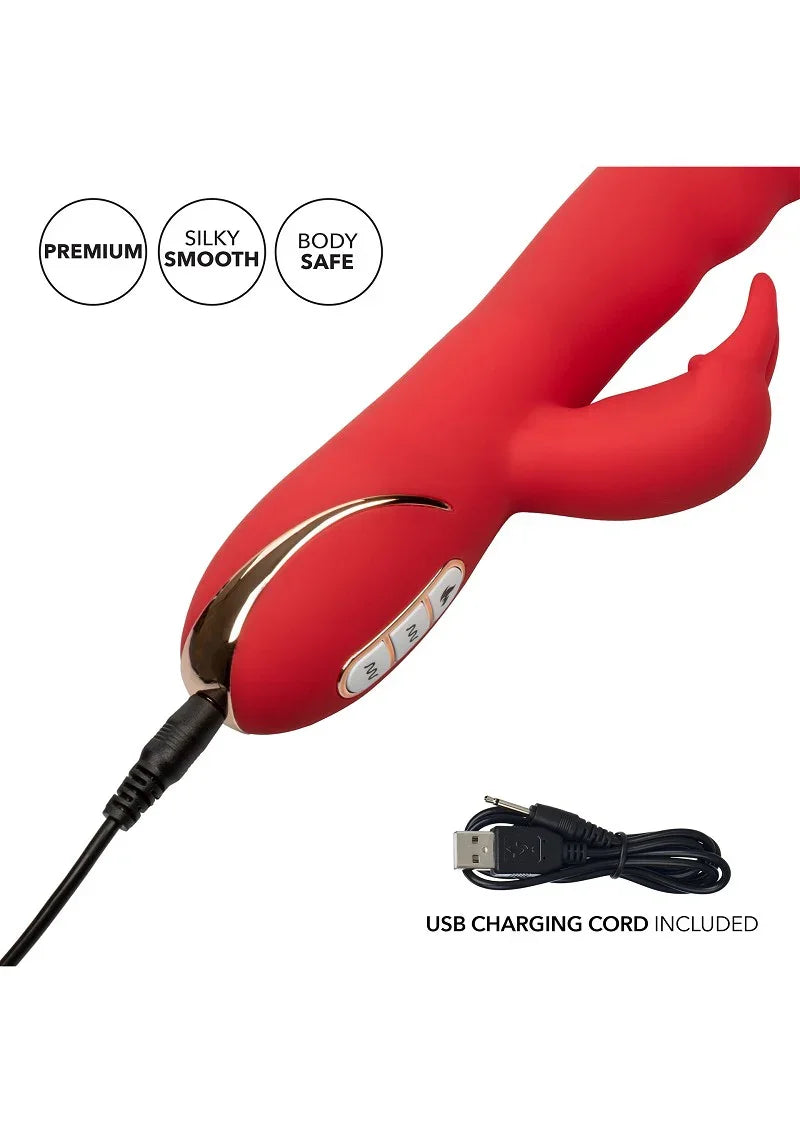 Jack Rabbit Signature Heated Silicone Ultra-Soft Rabbit by CalExotics - Happytoys Sexshop: Toys for Feeling Happy & Easy 😊 - Discreet geleverd