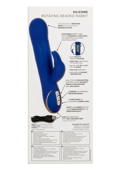 Jack Rabbit Signature Silicone Rotating Beaded Rabbit vibrator by CalExotics - Happytoys Sexshop: Toys for Feeling Happy & Easy 😊 - Discreet geleverd