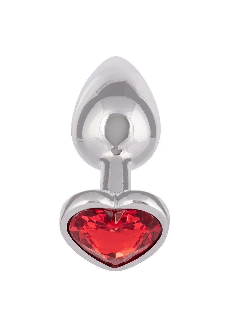 Jewel Small Ruby Heart Plug by CalExotics - Happytoys Sexshop: Toys for Feeling Happy & Easy 😊 - Discreet geleverd