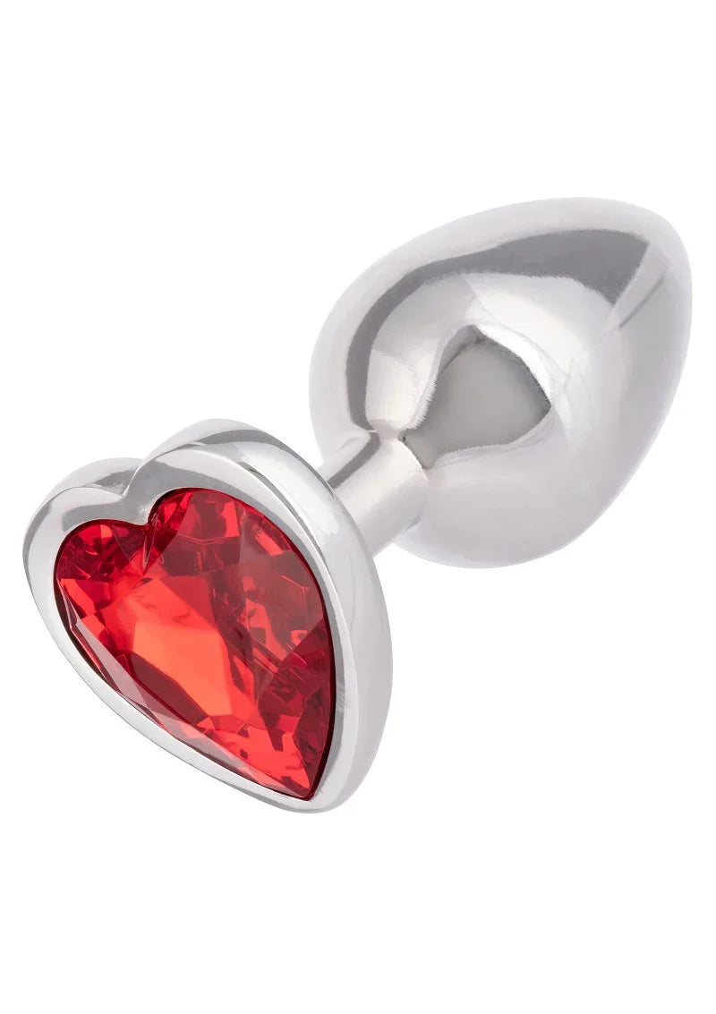 Jewel Small Ruby Heart Plug by CalExotics - Happytoys Sexshop: Toys for Feeling Happy & Easy 😊 - Discreet geleverd