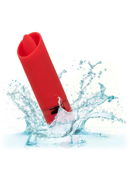 Kyst Flicker mini lipstick vibrator met tong by CalExotics - Happytoys Sexshop: Toys for Feeling Happy & Easy 😊 - Discreet geleverd