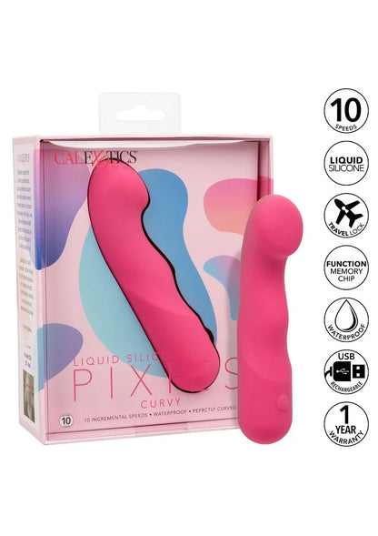 ♀ CalExotics Liquid Silicone Pixies Curvy vibrator - Happytoys Sexshop: Toys for Feeling Happy & Easy 😊 - Discreet geleverd