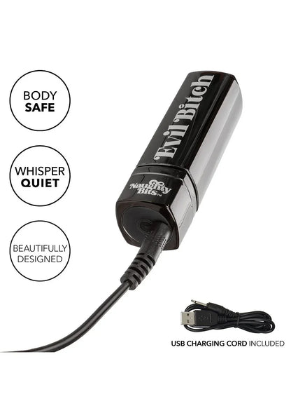 ♀ CalExotics Naughty Bits Evil Bitch Lipstick Vibrator - Happytoys Sexshop: Toys for Feeling Happy & Easy 😊 - Discreet geleverd
