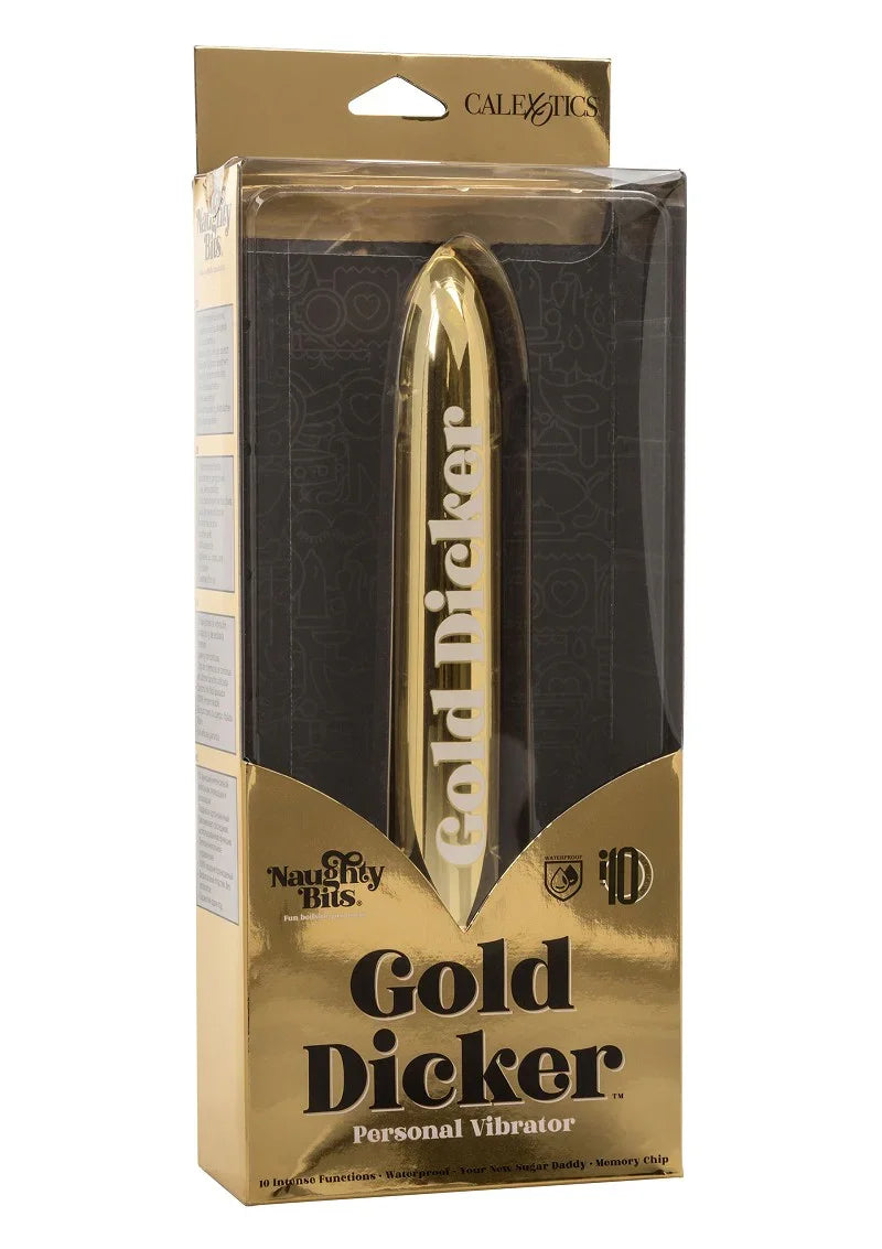 ♀ CalExotics Naughty Bits Gold Dicker Persoonlijke vibrator - Happytoys Sexshop: Toys for Feeling Happy & Easy 😊 - Discreet geleverd